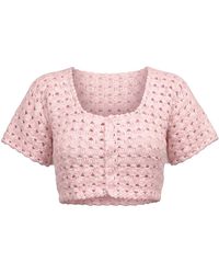 Ana Chic - Baby Openwork Handmade Crochet Top - Lyst