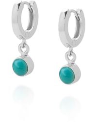 Nellou Jewellery - Gem Hoop December Birthstone Earrings Sterling - Lyst