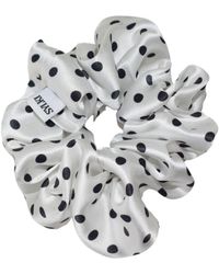 Sylk - And Polka Dot Silk Scrunchie - Lyst