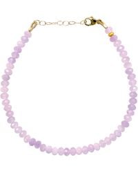 Bombyx House - Birthstone February Kunzite Bead Bracelet - Lyst