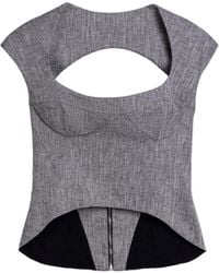 Nocturne - Open-Back Tailored Top - Lyst