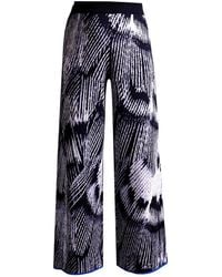 Essien & Emre - Arden Merino Wool Knitted Pattern Trousers - Lyst
