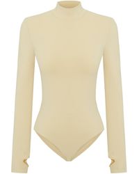 Pcfg - Neutrals High Neck Bodysuit - Lyst