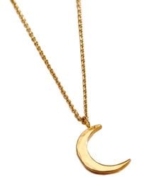Posh Totty Designs - Plated Small Crescent Moon Necklace - Lyst