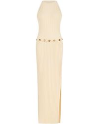 Nocturne - Ribbed Dress With Slits - Lyst