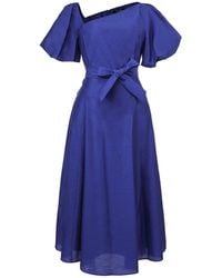 Smart and Joy - Fit-And-Flare Asymmetric Collar Dress - Lyst