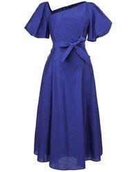 Smart and Joy - Fit-And-Flare Asymmetric Collar Dress - Lyst