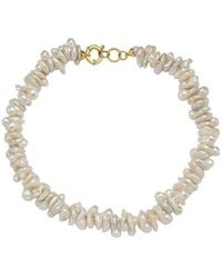 LINYA JEWELLERY - Marley Big Pearl Necklace - Lyst