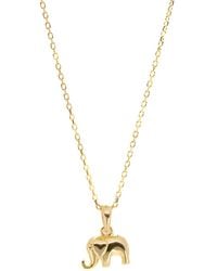 Ebru Jewelry - Dainty Lucky Elephant Chain Necklace - Lyst