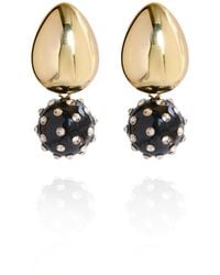 Saule Label - Tulia Jet Earrings - Lyst