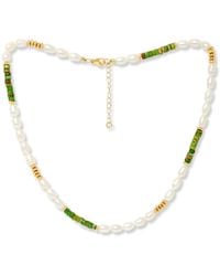 Pearls of the Orient Online - Nova Oval Cultured Freshwater Pearls Necklace With Jasper & Beads - Lyst