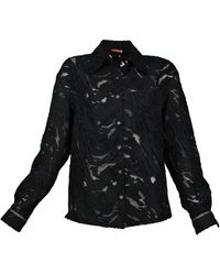 Lalipop Design - Burnout Pattern Sheer Shirt - Lyst