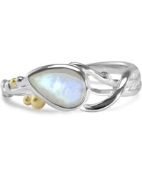 Isla Silver - Neutrals Teardrop Moonstone Ring - Lyst