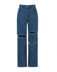 Nocturne - High-waisted Ripped Jeans - Lyst