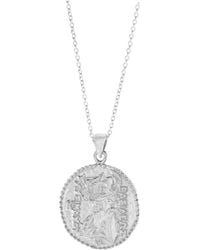 Seven Saints - Athena Antique Coin Necklace, Rhodium Over Sterling - Lyst