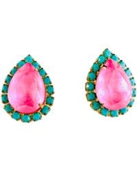 The Pink Reef - Pear Stud - Lyst