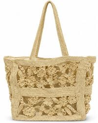 Zanatany Concepts - Neutrals Flower Bag - Lyst