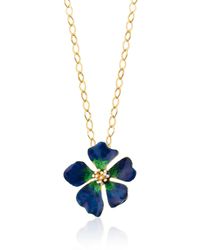 Milou Jewelry - Wild Rose Flower Necklace - Lyst