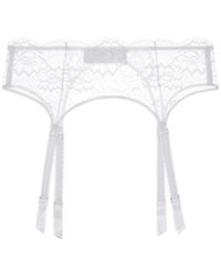 Journelle - Isabel Suspender Belt Blanc - Lyst