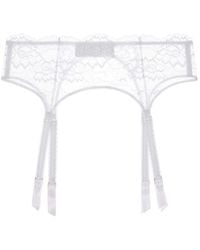 Journelle - Isabel Suspender Belt Blanc - Lyst