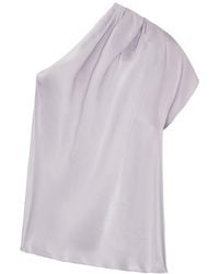 The Summer Edit - Emily Silk One-Shoulder Top - Lyst