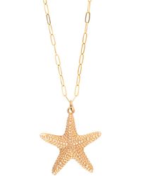 Oana Savu - Chic Summer Sea Star Pendant Golden Chain Necklace - Lyst