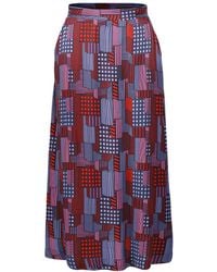 Smart and Joy - Graphic Print Trapeze Midi Skirt - Lyst