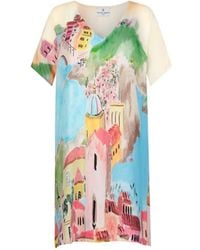 DHARA SHETH DUBAI - La Riviera Printed Short Kaftan Dress - Lyst