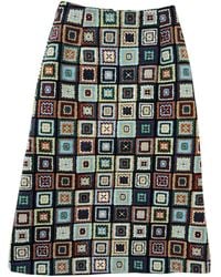 Louche - Buffy Seventies Patch Jacquard Midi Skirt - Lyst