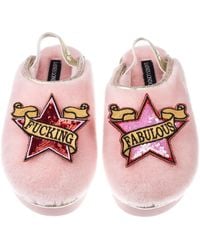 Laines London - Flatform Cloud Slippers With & Fucking Fabulous Brooches - Lyst