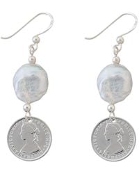 Von Treskow - Coin & Keshi Pearl Earrings - Lyst