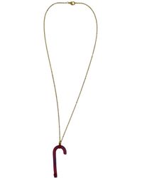 Vickisarge - Raspberry Candy Cane Necklace - Lyst