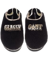 Laines London - Flatform Cloud Closed Toe Slippers With Classy Cunt Brooches - Lyst