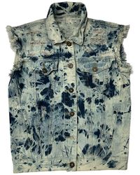 Zasta Studio - Denim Jacket Tie-Dye Large Sleeveless B - Lyst
