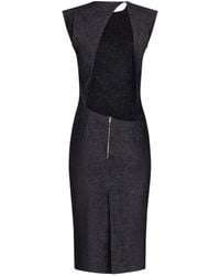 Clothes by Locker Room - Denim Cutout Midi Dress - Lyst