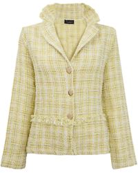 James Lakeland - Tiered Tweed Jacket Yellow - Lyst