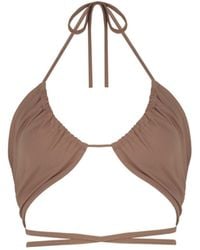 No'design - Neutrals Lace-Up Detail Bustier - Lyst
