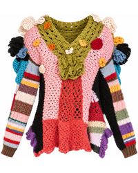 Miro Misljen - Multicolour Hand-Knitted Patchwork Jumper - Lyst
