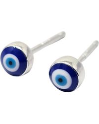 Sophelia - Turkish Evil Eye Nazar Protective Stud Earrings - Lyst