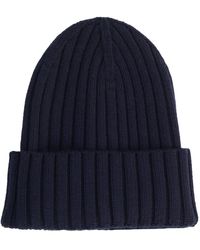 Julia Allert - Solid Rib-knit Hat With A Foldover Cuff Dark - Lyst