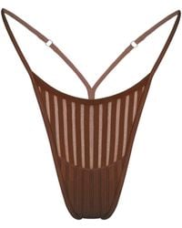 MONIQUE MORIN LINGERIE - Vertigo Micro-G Thong Cocoa - Lyst