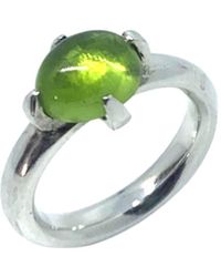 Tg-Jewellery by Tamara Gervasio - Simplicity Ring With Oval Peridot Cabochon - Lyst