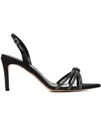 Ginissima - Daisy Crystals And Satin Sandals Low Heel - Lyst