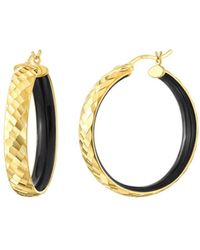 Gold & Honey - Hammered Hoop Earrings - Lyst