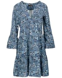 Conquista - Paisley Print A Line Dress - Lyst