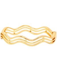 Uchi and Soto - Nami Wave Lines Bangle - Lyst