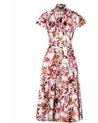 Lioness by Tf - Blooming Flora Short Sleeve Shirt Dress - Lyst