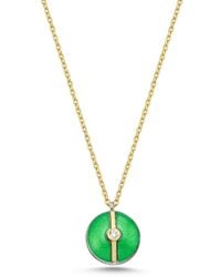 Ecce | Artisan Diamonds - Enamelled Mini Diamond Buttons 14K Solid Necklace - Lyst
