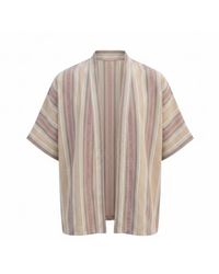 ORIGIN OF HEARTS - Neutrals Arden Relaxed Resort Cotton Kimono Shirt - Lyst