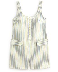 Thinking Mu - Maud Striped Poplin Jumpsuit - Lyst